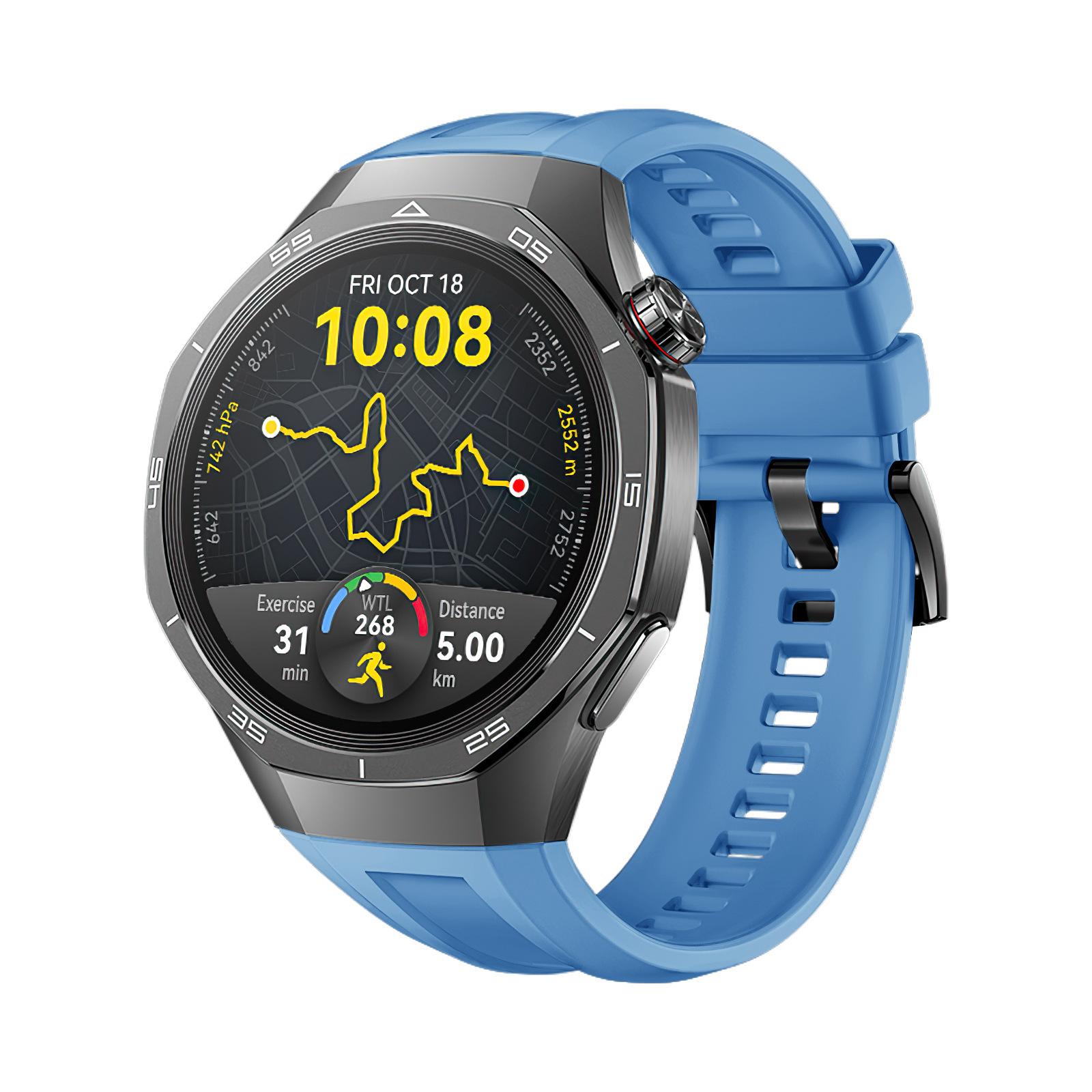 Offizielles Silikonarmband für Huawei Watch GT 5 Pro 46 mm Armband Correa für HUAWEI WATCH GT5Pro 46 MM Sportarmband Huawei GT5 Pro 46mm blau