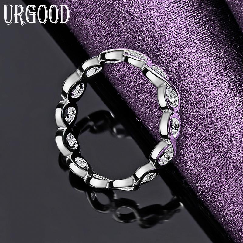 925 Sterling Silber Digital 8 Ring Modeschmuck 7#