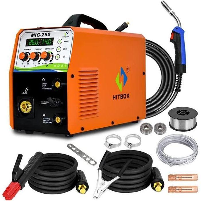 Schweißgerät MIG - HITBOX - 180A - 220V - 3-in-1 Inverter-Schweißgerät - MIG, MMA, LIFT TIG orange