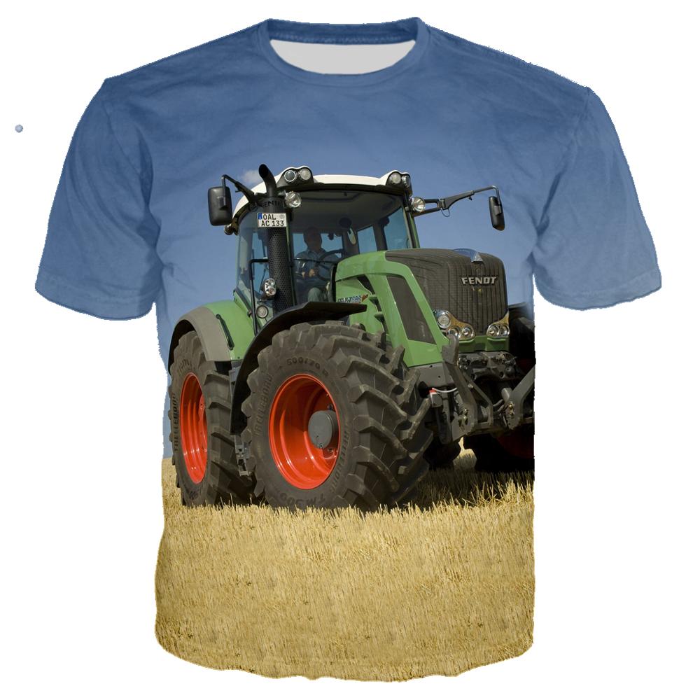 Shirt Kinder Junge Jungen Traktor | 3D-T-Shirts für Kinder Junge | Kinderbekleidung Jungen - 3d 160 black
