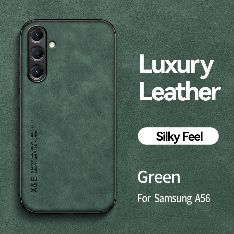 Für Samsung Galaxy A56 A26 A36 5G Hülle Magnetische Leder Handyhüllen für Sumsung Samung A 56 36 26 2024 Rückseite Capa Fundas For Galaxy A56 5G grün