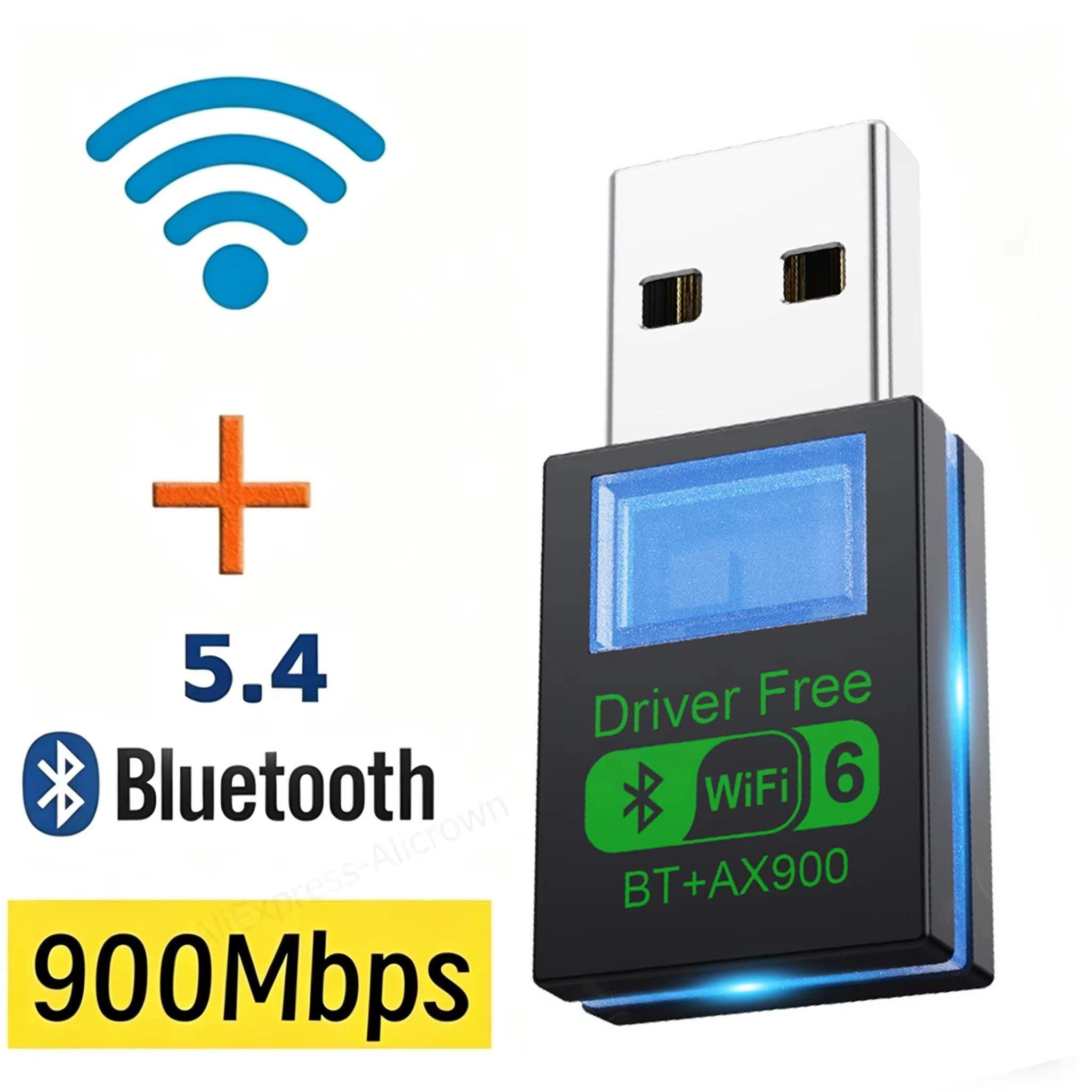 WiFi 6 Bluetooth 5.4 900Mbps Netzwerkkarte WiFi USB Wireless Adapter 2 in1 Dual Band 2,4G 5GHz Wi-Fi Lan Dongle Receiver Treiber kostenlos