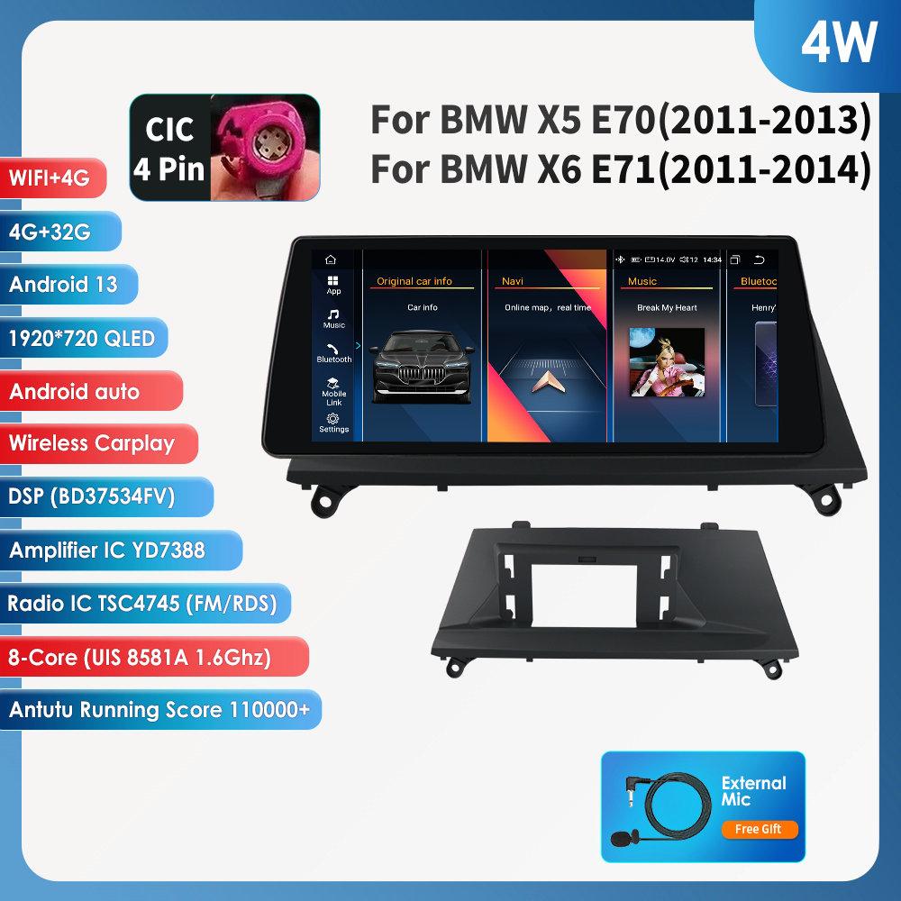 Ossuret 10.25 Carplay Android 13 Autoradio für BMW X5 E70 X6 E71 CCC CIC Auto intelligente Systeme Radio GPS Navi Stereo DSP SWC Bluetooth Head Unit 4W 4G 32G