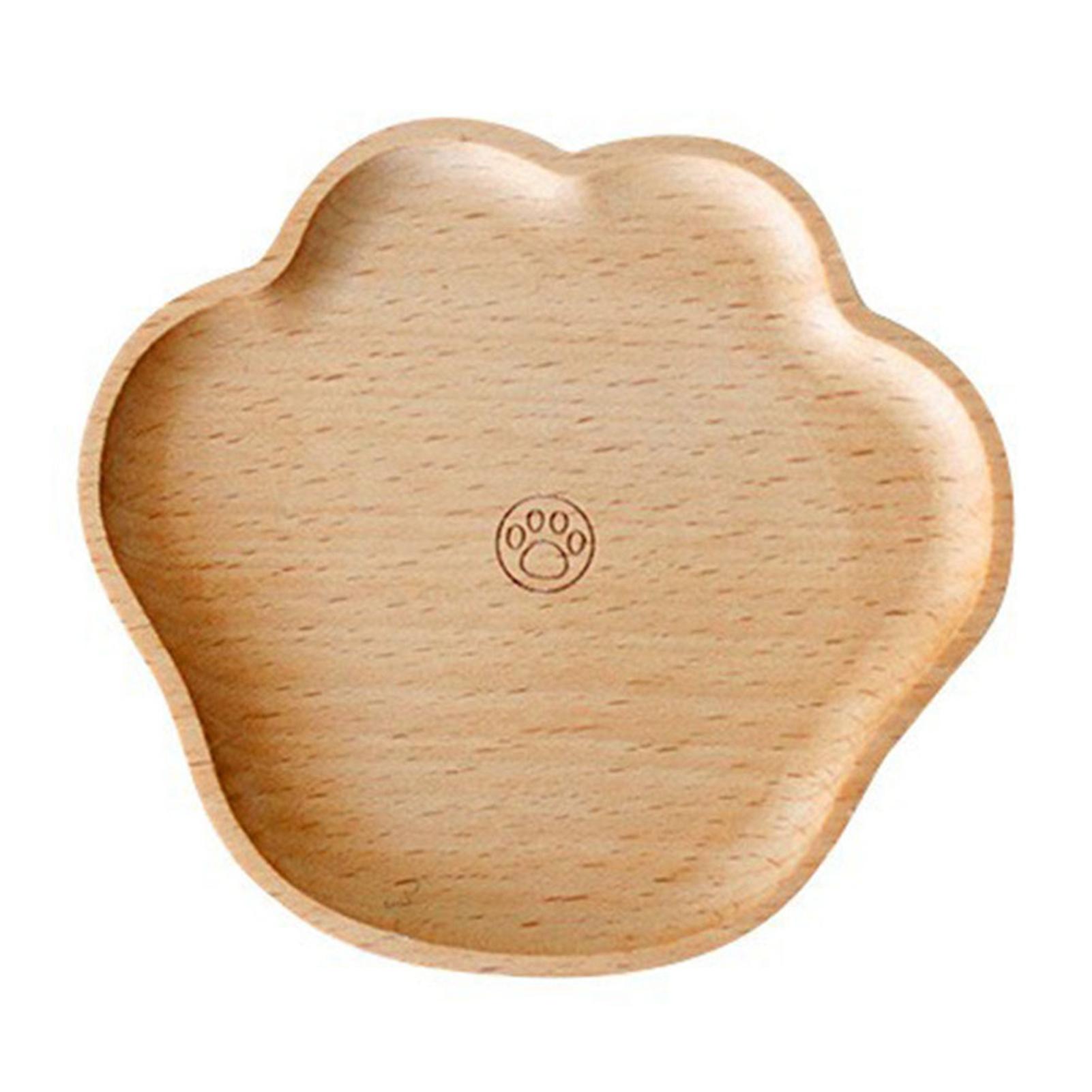 Untersetzer aus Holz mit Bärenpfote für Getränke Isoliermatte Buchenholz Cartoon Niedlich Tassenmatte für Tee
