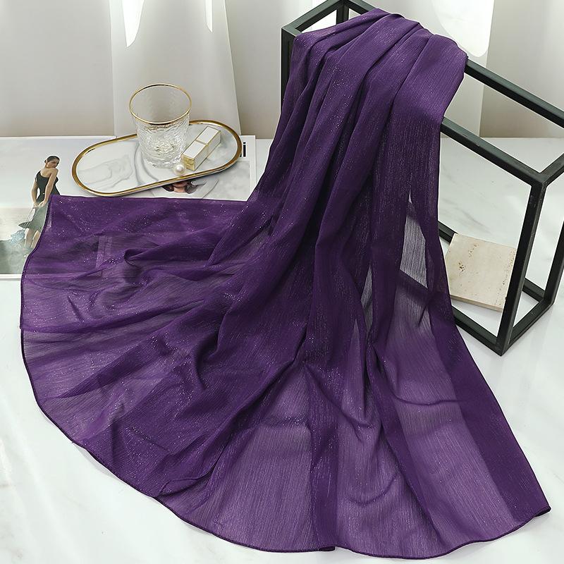 170x70cm Seidenschal Schal Uni Südostasiatisches Kopftuch Großes Reise-Schal Vielseitiger Strukturierter Chiffon Schal Wickel Poncho Hijabs 170x70cm
