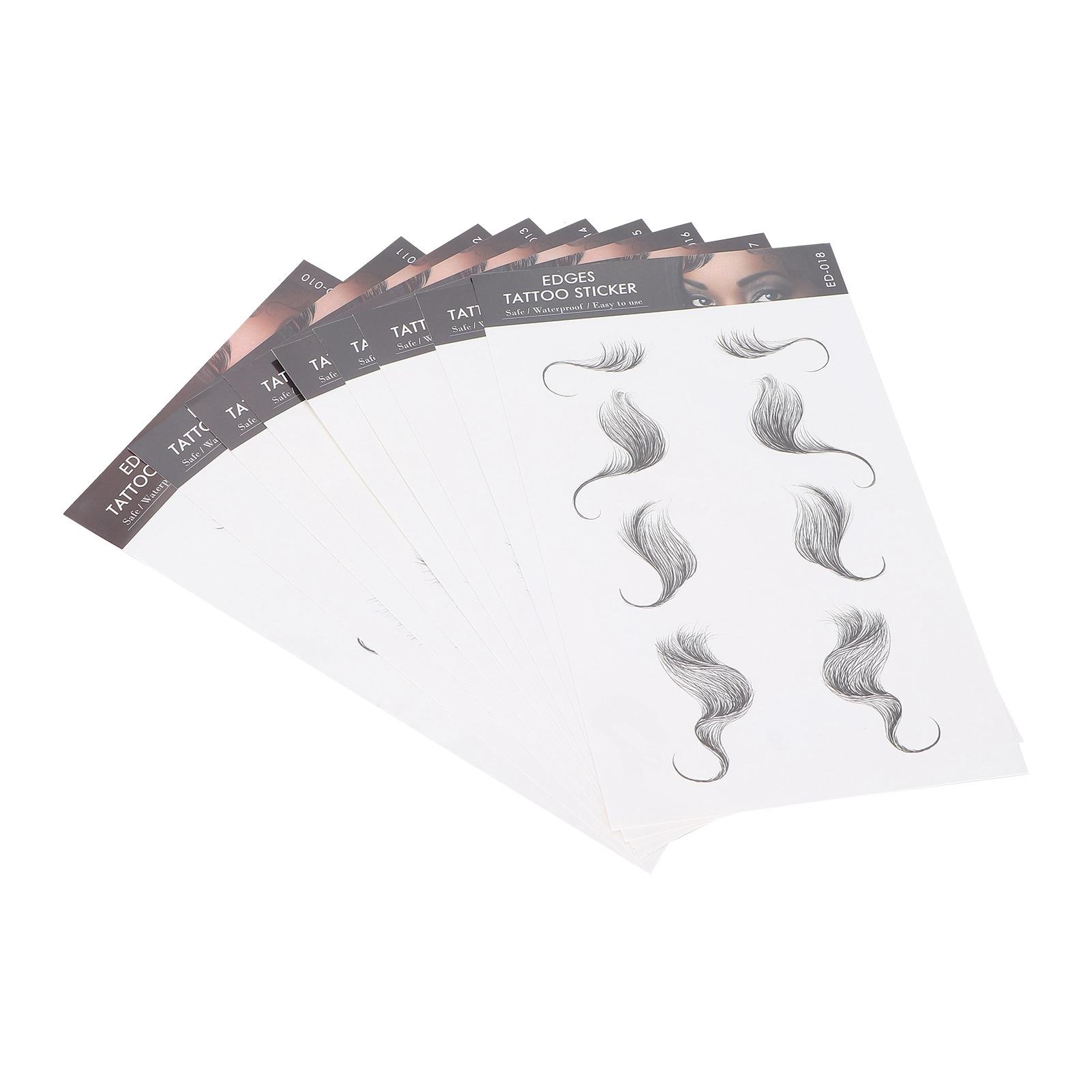 Haar Tattoo Aufkleber Friseursalon DIY Haarstyling Haaraufkleber Falscher Haaransatz Aufkleber 9er Set