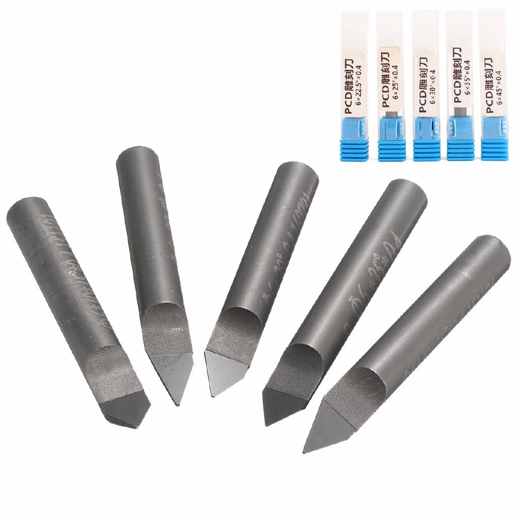 6MM 5 Werte Gravur Fräser Marmor Granit CNC Diamant Gravur Bit Flachboden Gravur Bits 70°