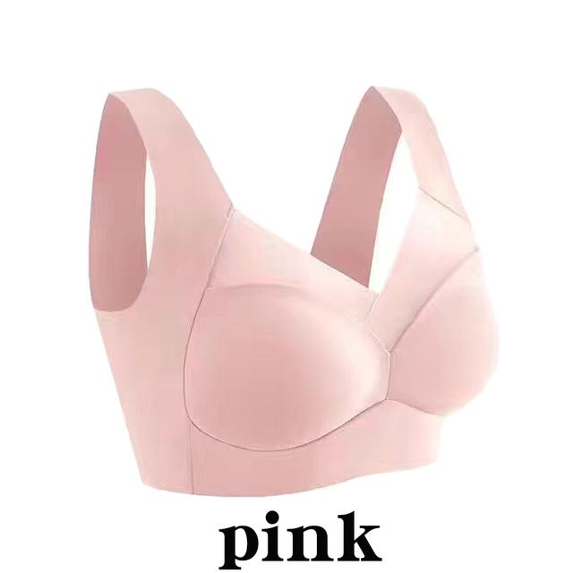 Sexy Top Nahtloser Bh Plus Größe Rückenfreie Bhs Push-Up Frauen Drahtlose Bralette Frau Unterwäsche Sport Unwired Bh Ohne Rahmen L(40-50kg) rosa