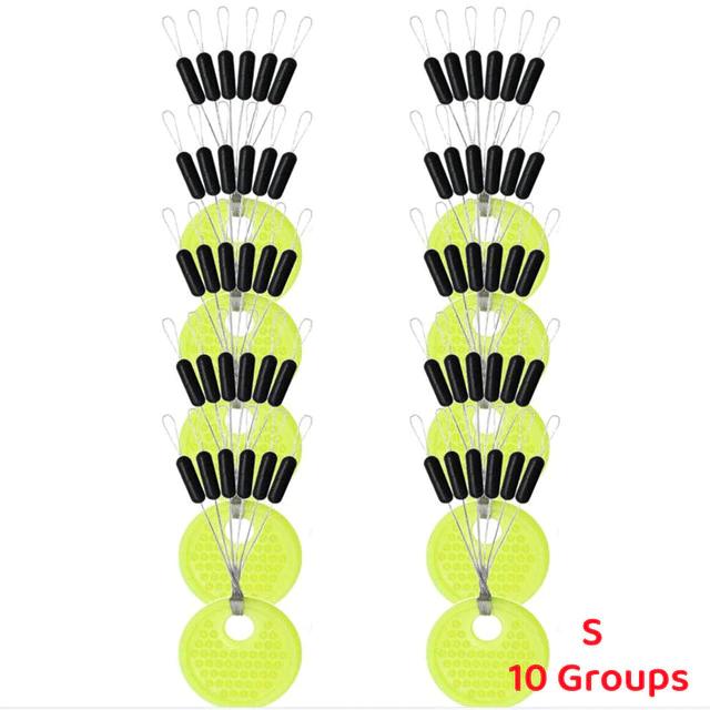 Angelrute Gummi Space Beans Angelwaren Black Rubber Oval Stopper Fishing F