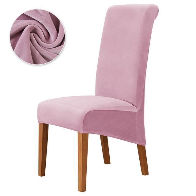 Stuhlhussen für Esszimmerstühle mit hoher Rückenlehne, universeller Bezug aus Stretch-Samt, Stuhlbezüge mit langer Rückenlehne, Sitzbezüge für Esszimmer, Küche, Büro 1PC