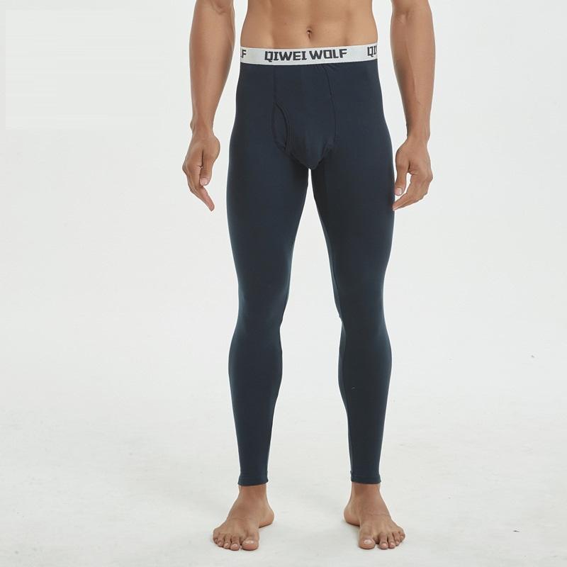 Thermounterwäsche Herren Dünne Modal Leggings Eng Elastische Lange Unterhosen Unterteile XXXL navy blau