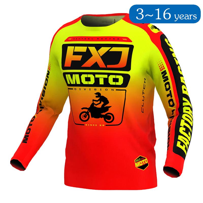Kind Motocross Jersey Racing Offroad Fahrrad MX Enduro MOTO Motorrad Junge Mädchen Kind 5 6 7 8 9 10 11 12 13 14 15 16 XXL-Jersey-kid yellow