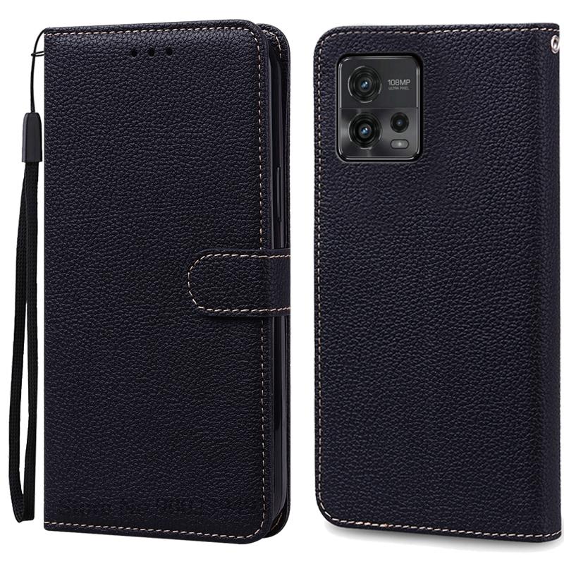 G72 Hülle Für Motorola G72 Hülle Brieftasche Klappbar Lederhülle Für Moto G72 Hülle Handyhülle Ständer Buch Coque Fundas Hülle For Motorola G72 schwarz