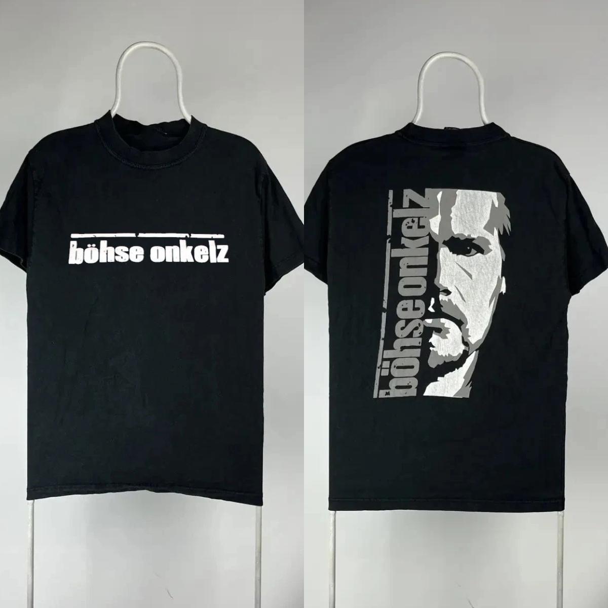 Vintage 90er Bohse Onkelz Rock Metal Band T-Shirt Herren Damen Oversized Hip Hop Y2k Unisex Baumwolle High Street Harajuku Weiblich Männlich Bequeme Kleidung 4XL