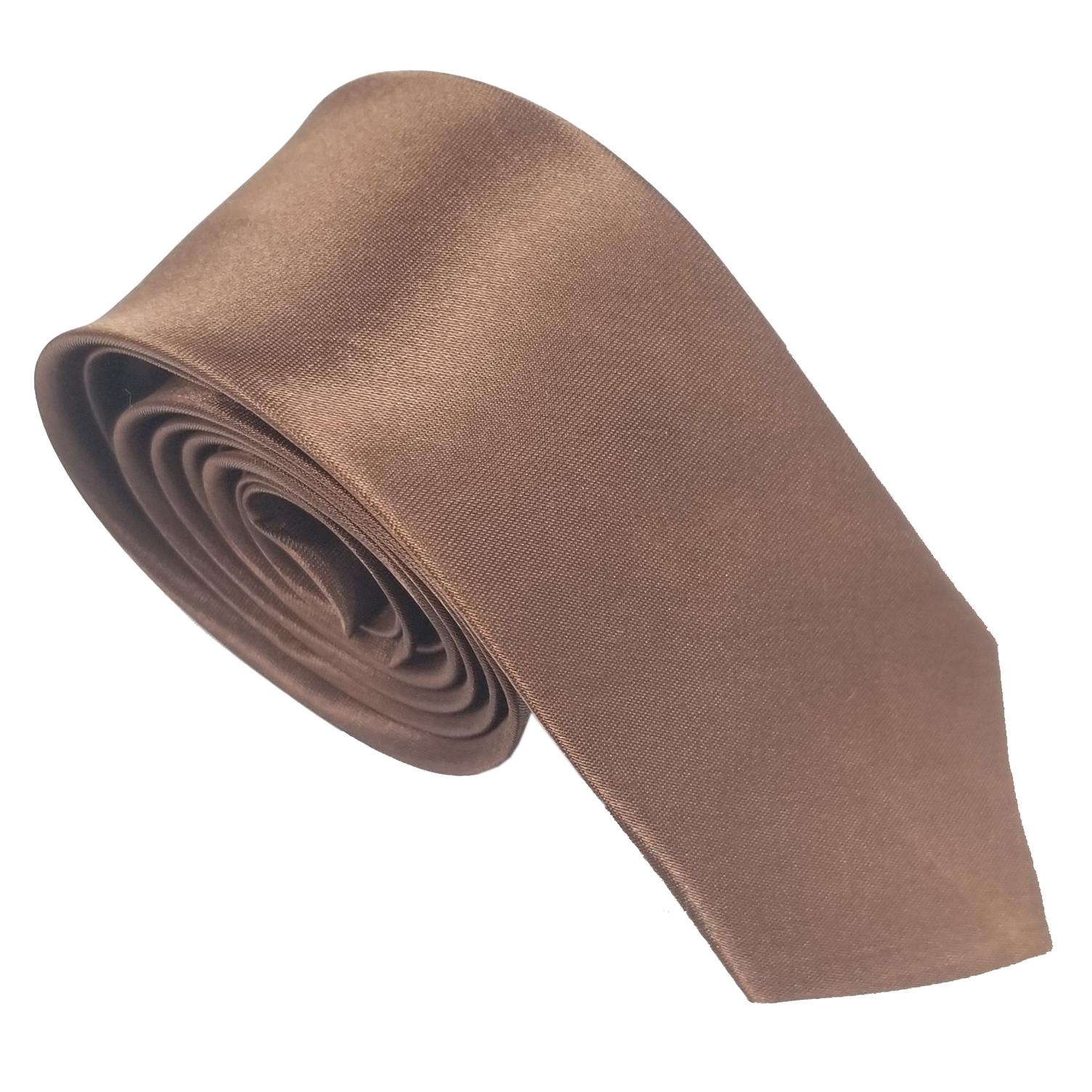 Party Satin Seide Norrow Krawatte Anzug Krawatte Schlanke Krawatte Hemd Zubehör Hochzeit Männer 1PC 5cm Einzigartige kaffeebraun