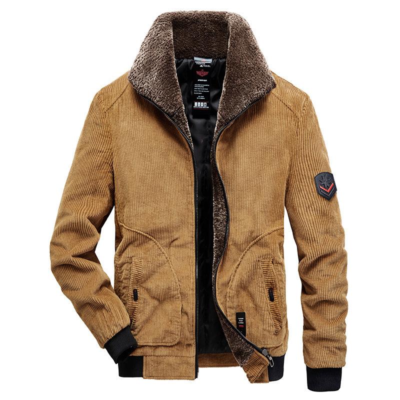 Herren Cordjacke Herren Winter Verdickt Neu Mittelalter Herren Plüsch Baumwollkleidung Baumwollkleidung Baumwolljacken Herren Trendig 4XL