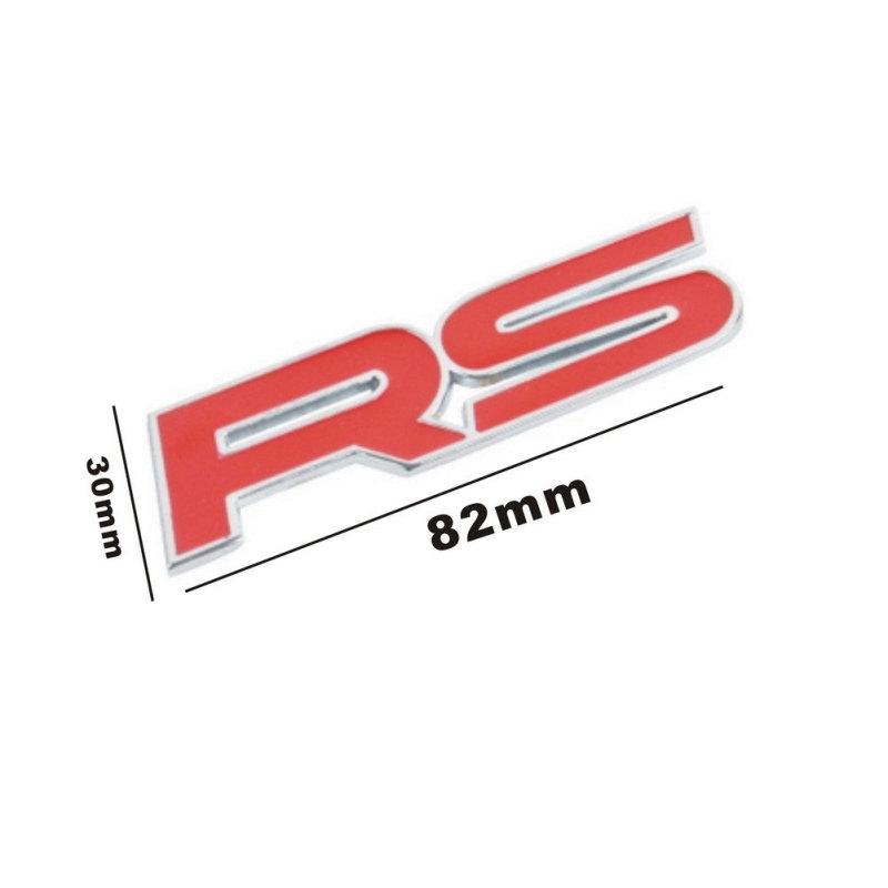 3D-Metall-Autoaufkleber RS-Logo-Emblem Heckklappen-Stereo-Autoaufkleber rot