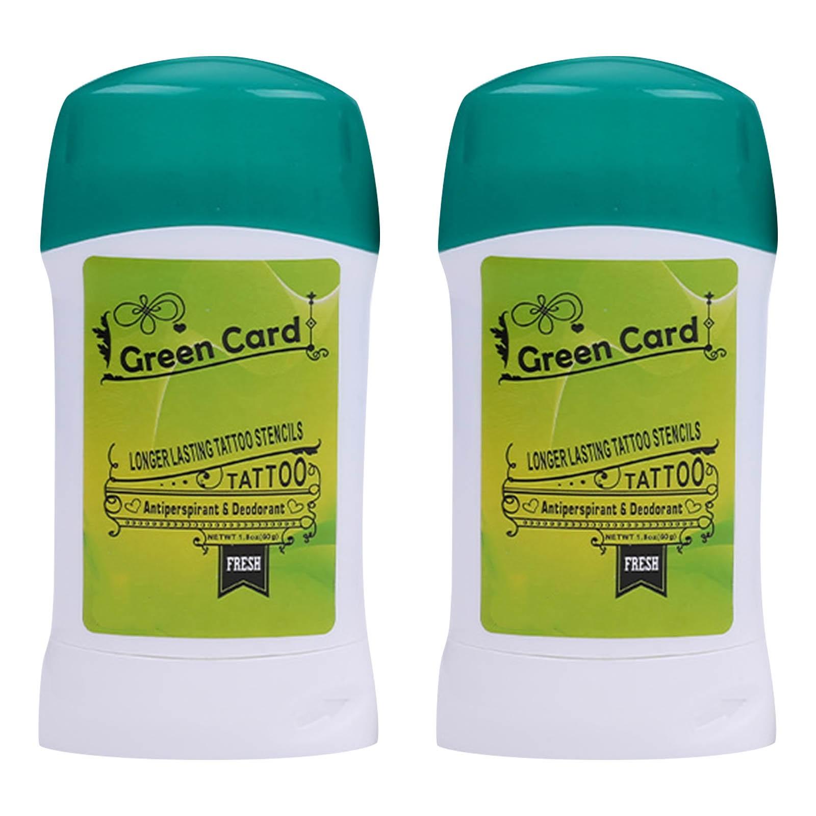 Green Card Tattoo Transfer Seife Länger Haltende Tattoo Schablonen Transfer Seife für Temporäre Tattoo Anwendung Antitranspirant Deodorant Stift One Size