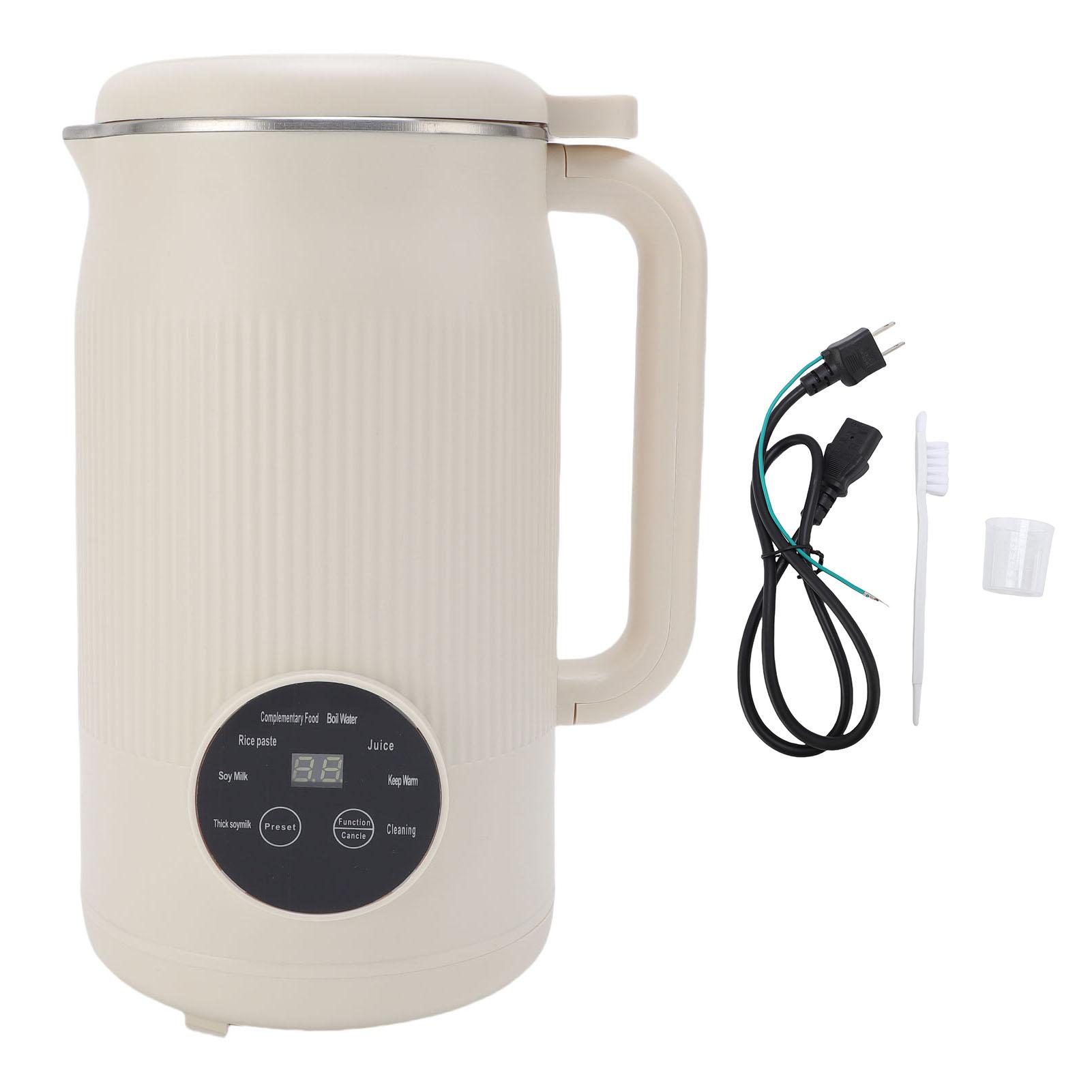 1200ml Sojamilchbereiter Entsafter mit Antihaftboden Timer Selbstreinigend Warmhalten Wasser kochen L