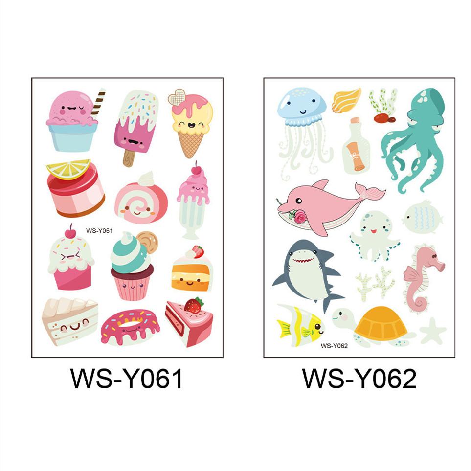 2 Stück Tattoo-Aufkleber, leuchtendes Kind, Kind, temporäre Fake-Tattoos, leuchtende Paste auf Gesicht, Arm, Bein für Kinder, Körperkunst, Meerjungfrau-Aufkleber 110x75mm