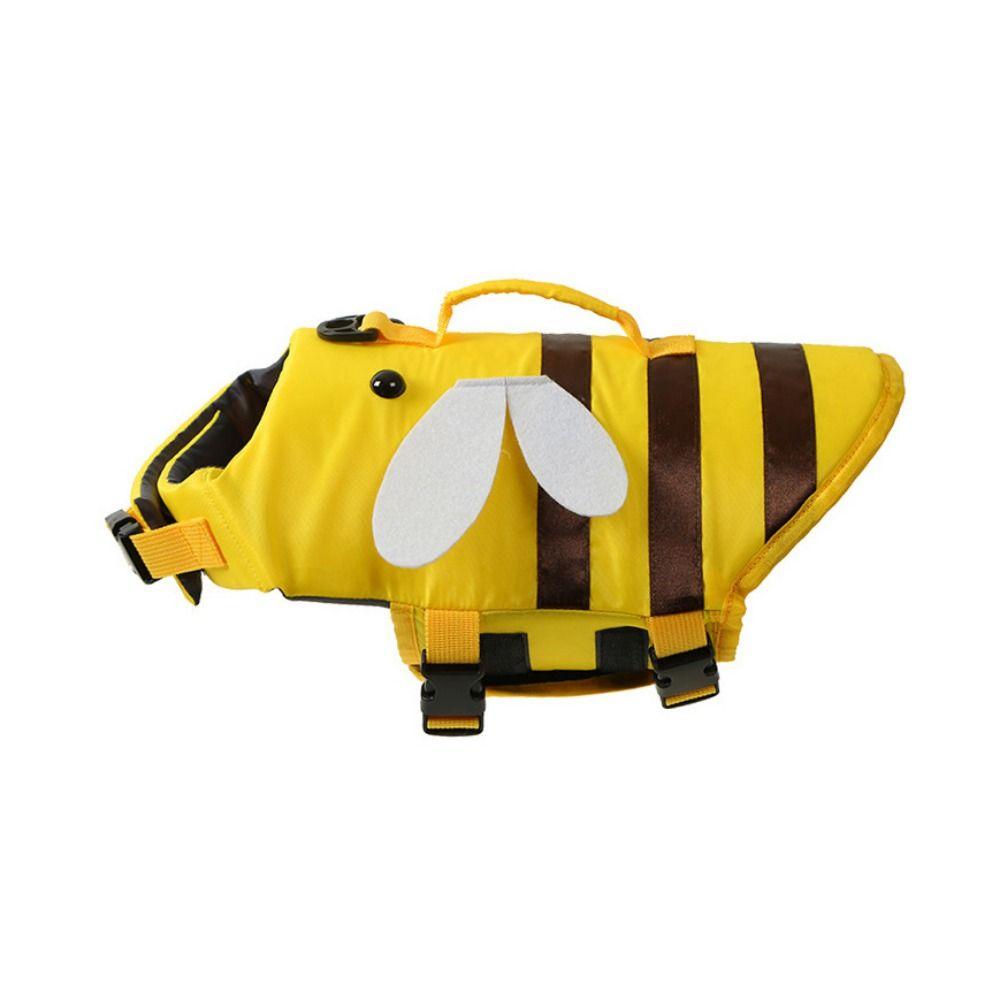 Weiche Hundeschwimmweste Atmungsaktive Haustier-Schwimmweste Geschirr Hundeschwimmkleidung Sommer XS gelb