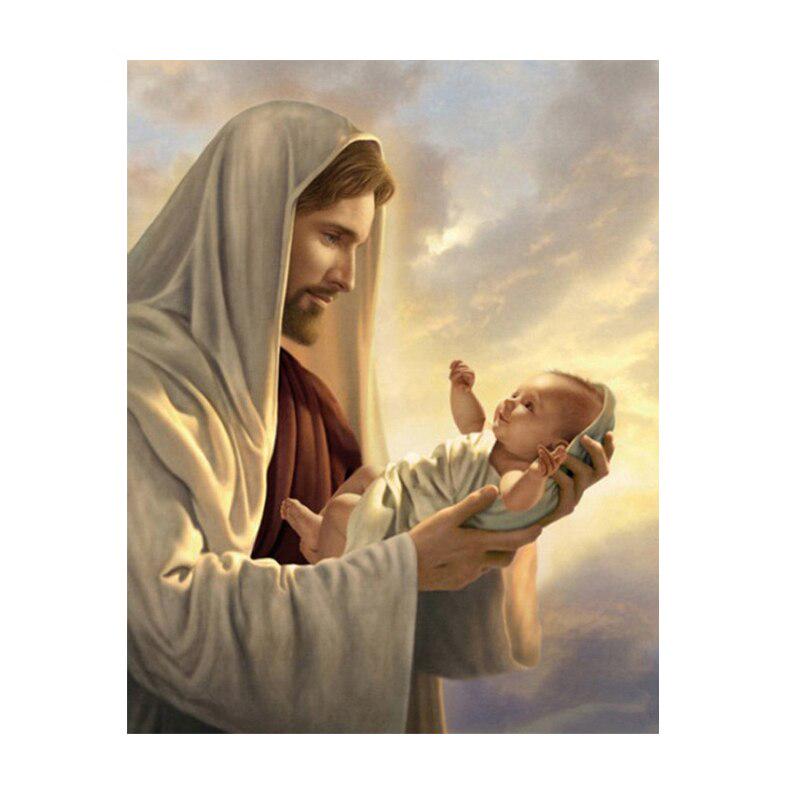 Vater Gott Diamant Stickerei 5D DIY Diamant Malerei Kreuzstich Bild voller runder Diamant 20X30