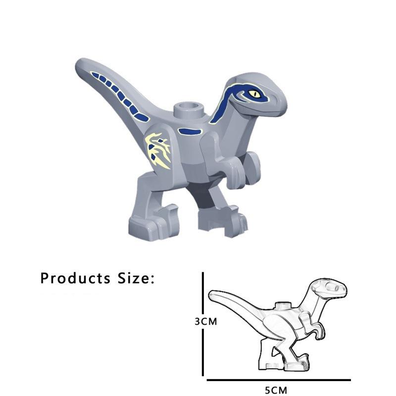 5 Farben 5CM Baby Dinosaurier Bausteine Spielzeug Steine Figuren Spielzeug Kinder Geburtstag Weihnachtsgeschenk 5pcs grau