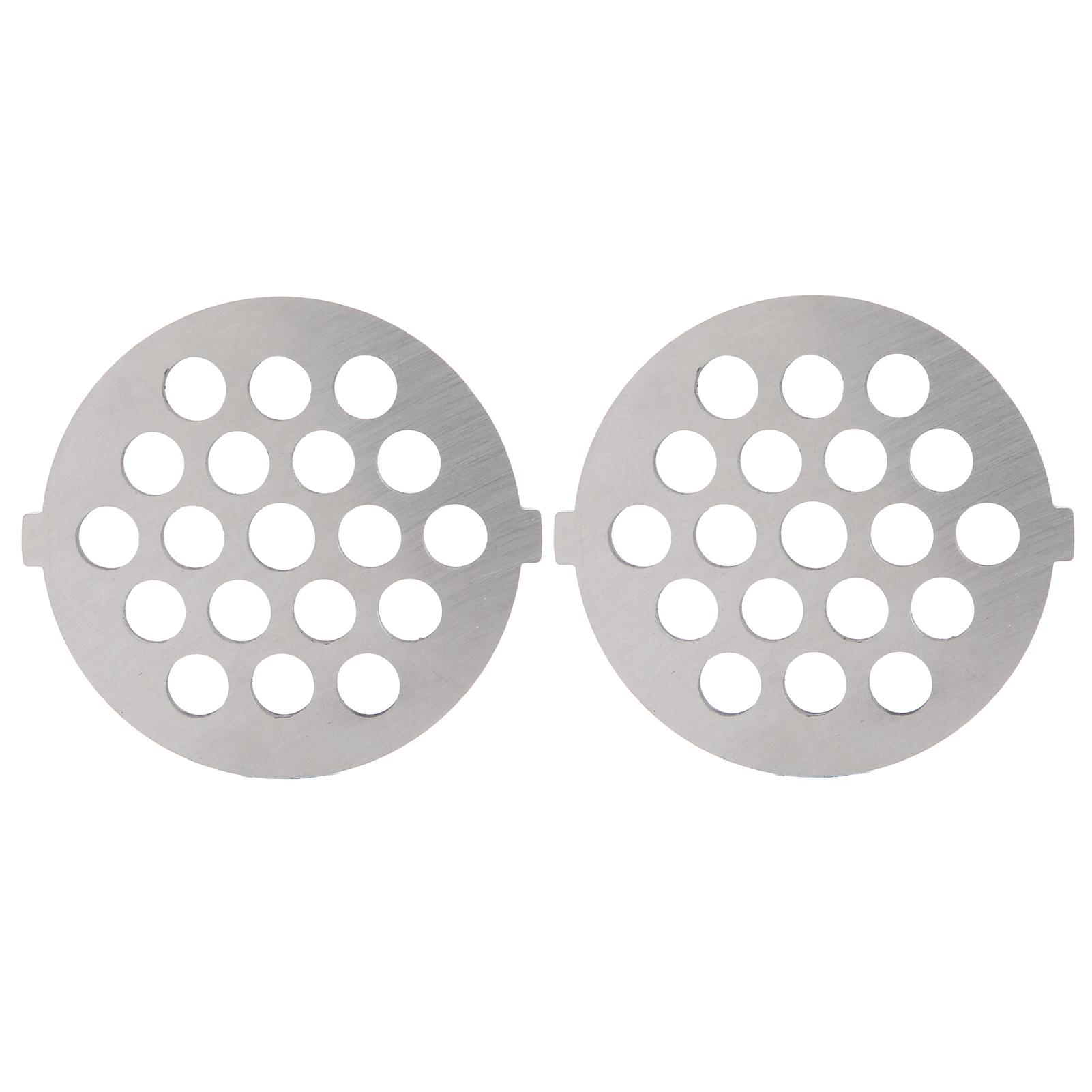 2 Stücke Elektrische Fleischwolf Klinge Edelstahl Schleifen Platte Runde Loch für 5#/B Typ Grinder(5 mm 30