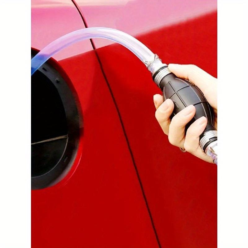 Manuelle Kraftstoffumfüllpumpe, Siphonpumpe für Benzin Gas Öl Kraftstoff Benzin Flüssigkeit Wasser Aquarium Manuelle Handumfüllpumpe one-size rot