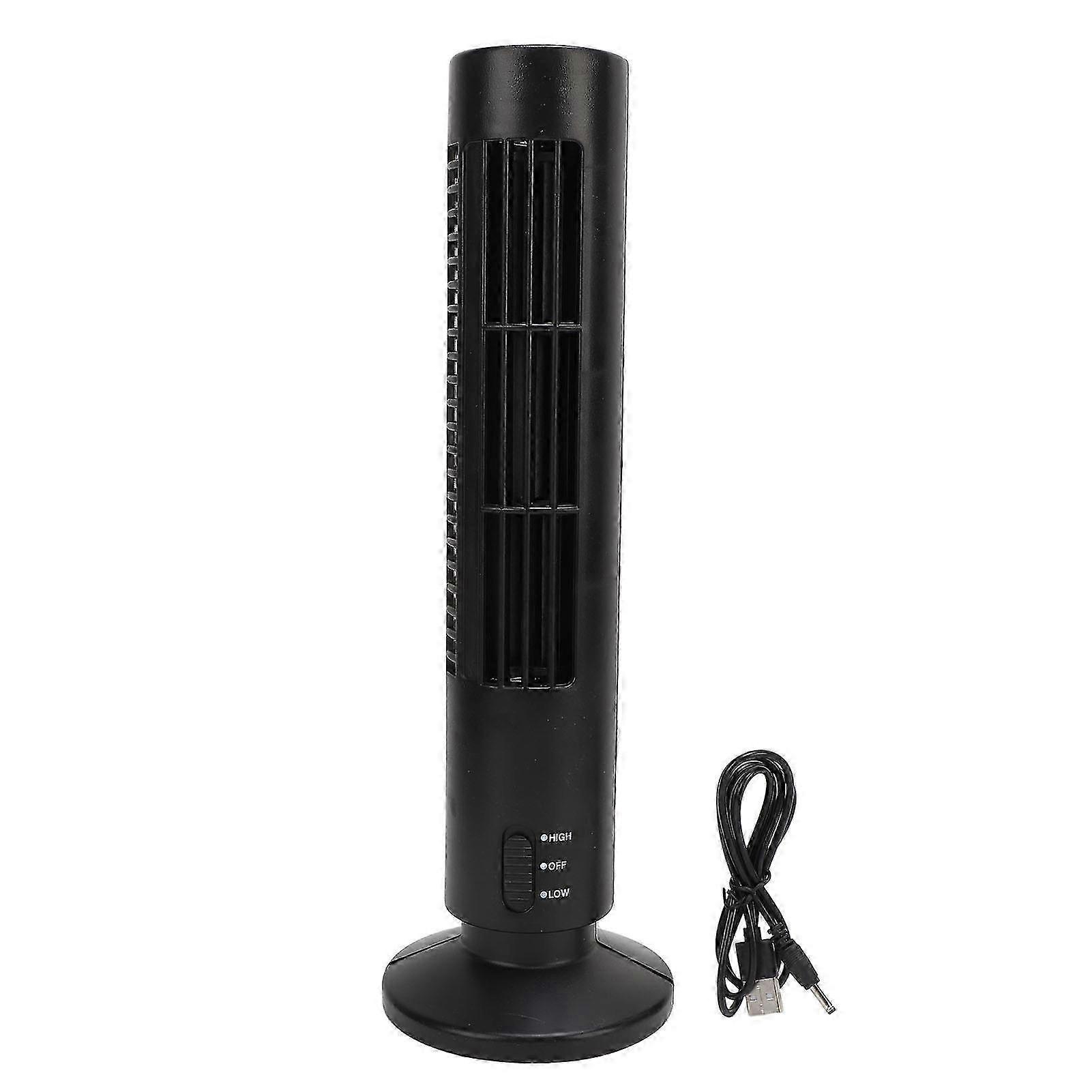 Intelligenter Standventilator Schwarz Leise 2 Geschwindigkeiten Leistungsstarker Bladeless Turmventilator für Zuhause Schlafzimmer Büro 25-26