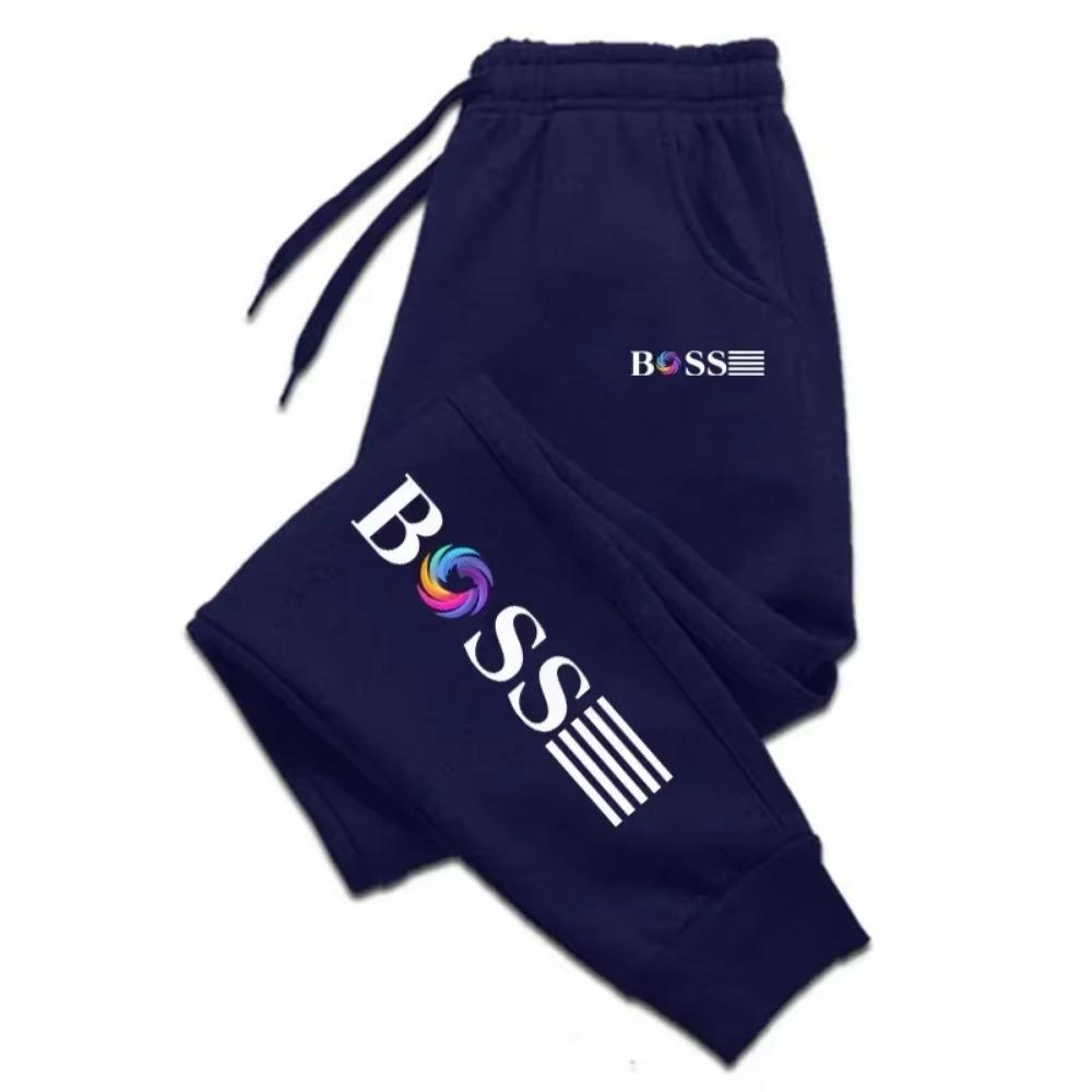 2025 Neue Herren Slow Running Sporthose für tägliche Freizeit Boss Buchstabenmuster bedruckt Fitness Herren Sporthose Jogginghosen S