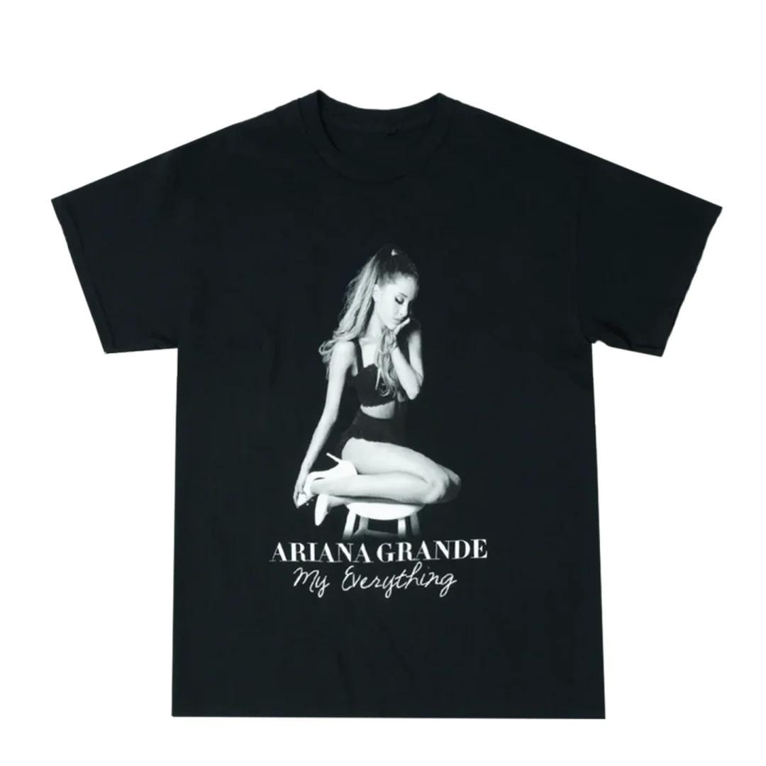 Neues Ariana Grande Rock Weibliche Sängerin 2026 Sommer Baumwolle T-Shirt Kurzarm Herren und Damen T-Shirt für Unisex T-Shirt S