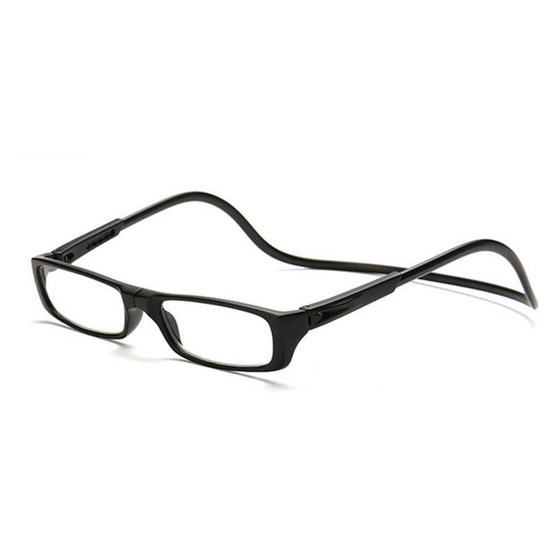 Presbyopische Brille Magnet 1 Stück Hängender Hals Anti-Verlust Für Eltern Senioren Lesebrille tragbar Einstellbar Unisex Zubehör +3.0 schwarz