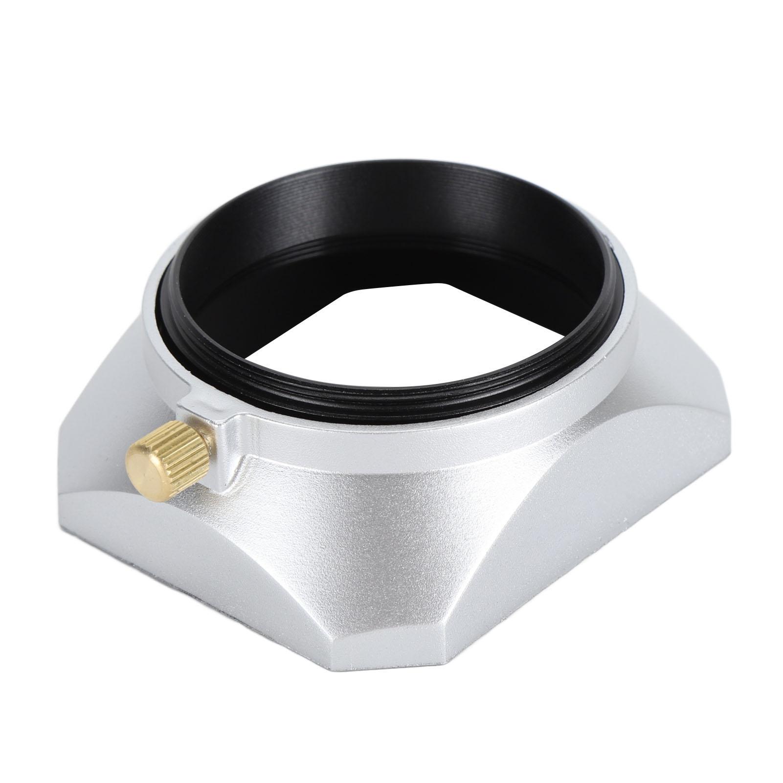 49mm Gegenlichtblende Quadratische Gegenlichtblende Schatten Zubehör Sonnenschutz Schild für Digitalkamera Silber