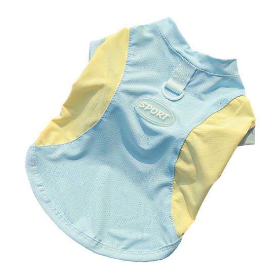 Sonnenschutz Hundehemd Atmungsaktiv Schnelltrocknend Eis-Seide Hunde Kühl-T-Shirts Sommer 4XL blau