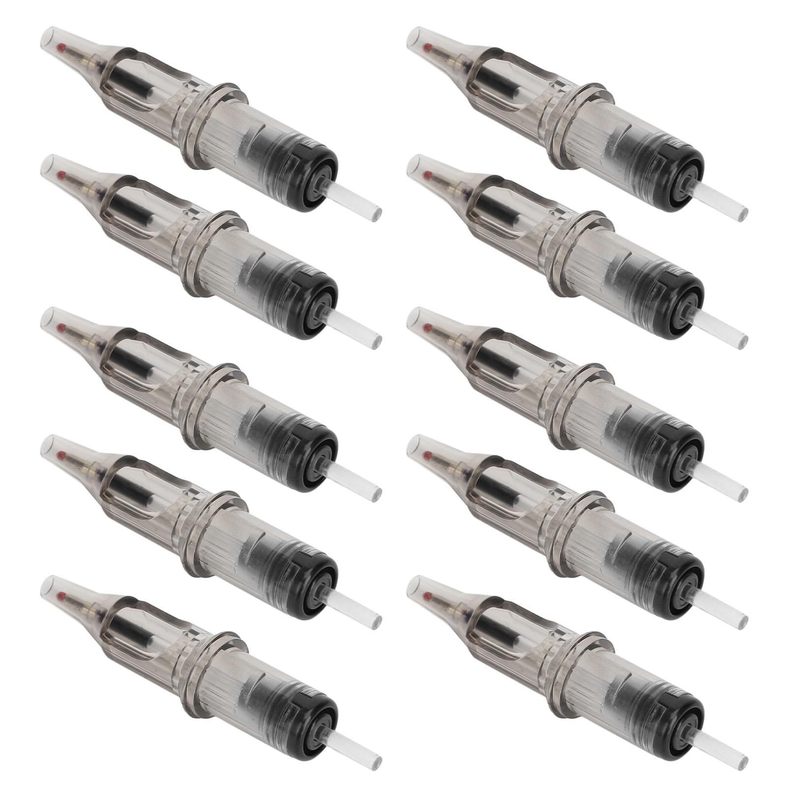 10 Stück 2ml Tattoo Kugelschreiber Patronen Liner Shader 0,5mm Spitze Kugelschreiber Patronen für die Praxis schwarz