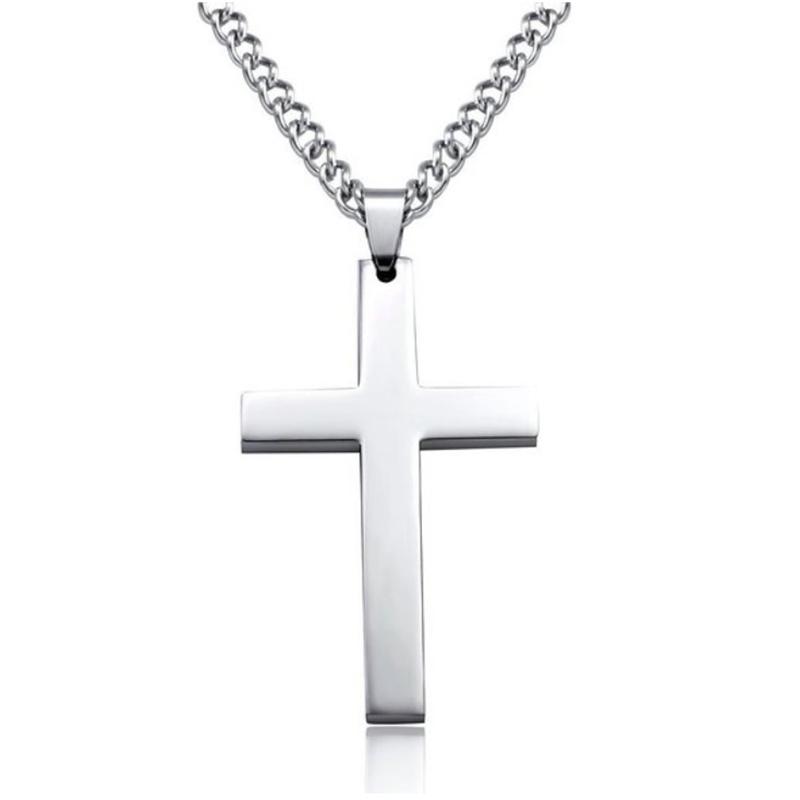 Neu Kreuz Halskette Anhänger Schmuck mit Kette herren Halskette frauen Halskette silber