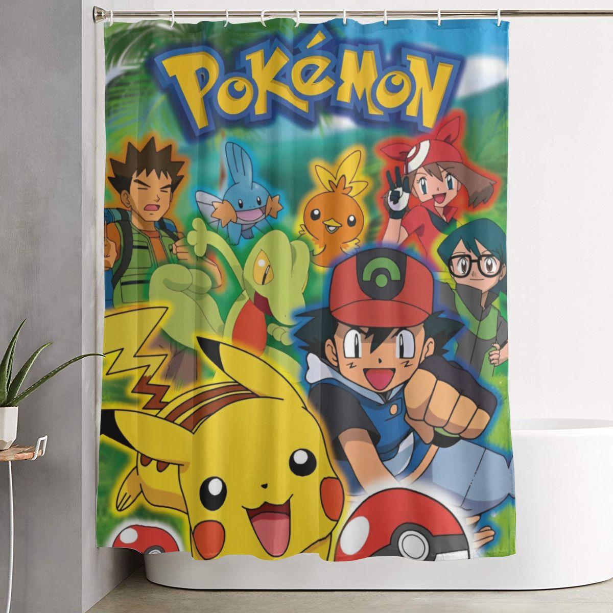 Figuren Cartoon Schiggy Duschvorhang Für Badezimmer Dekoration Leichte Duschvorhang Sets 60X72 Zoll Mit Haken 60x72inch 152x183cm
