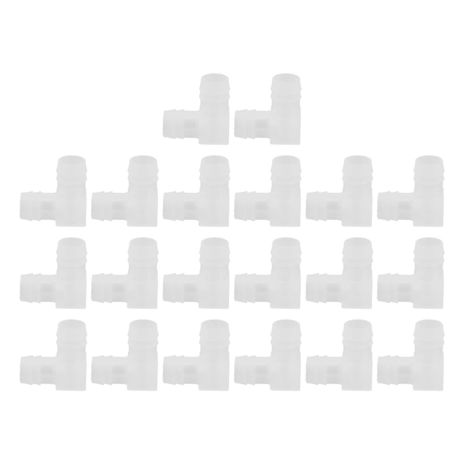 20 Stück Aquarium 90 Grad Schlauchbogen 1/2 Zoll Aquarium L Winkelstück für Aquarium