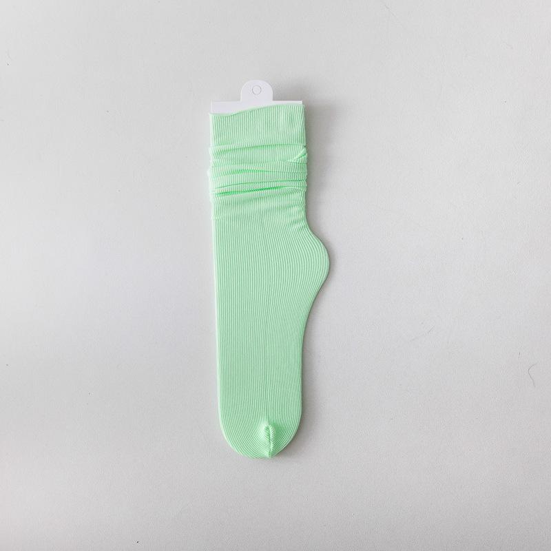 Frauen Damen Eis Seide Socken Sommer Ultra Dünne Kühle Socken Süßigkeiten Süße Atmungsaktive Socken Calcetines De Mujer Femmes Chaussettes grün