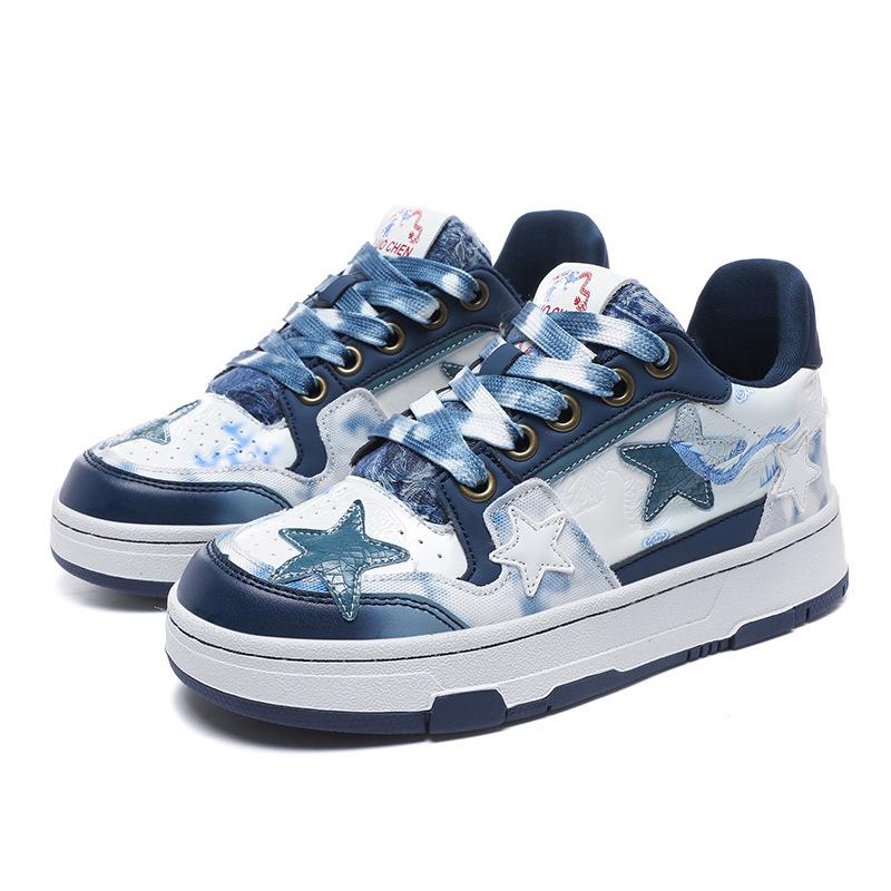 Übergröße, Spezial-Interesse, Modemarke, Mode, Frühlingspaarmodelle, blau-weiße Porzellanbrettschuhe, All-Match-Mode, Sportschuhe für Herren 46