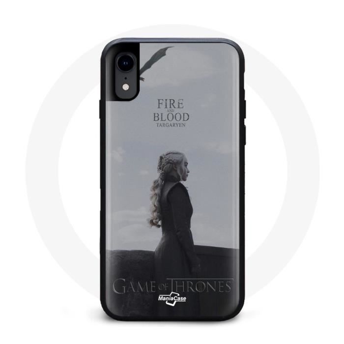 Hülle für iPhone XR Game of Thrones Staffel 8 Daenerys Targaryen Feuer und Blut Game of Thrones Logo Gr