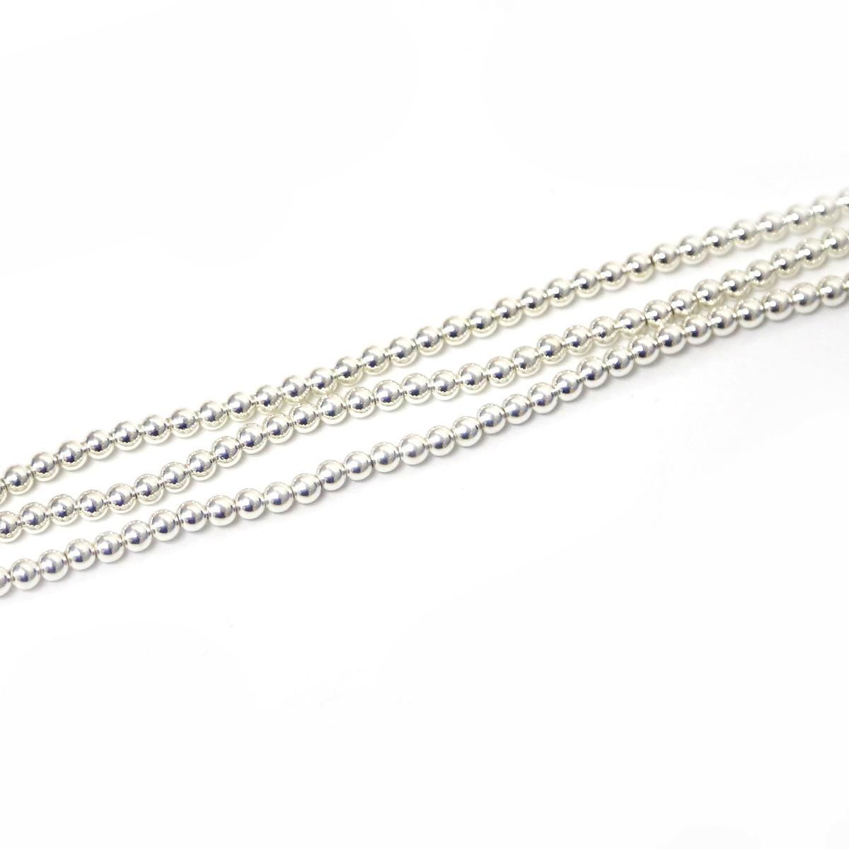 Hämatit Perlen Naturstein Lose Perlen für Schmuckherstellung Kugelarmbänder DIY Zubehör 3mm 130pcs silber