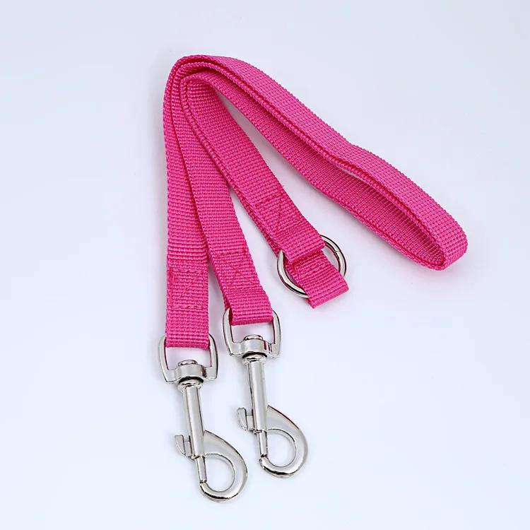 Outdoor Spaziergang Zwei Hunde Leine Koppler Doppel-Zwillingsleine Spazierleinen Hundegeschirr Hundezubehör Zubehör pink