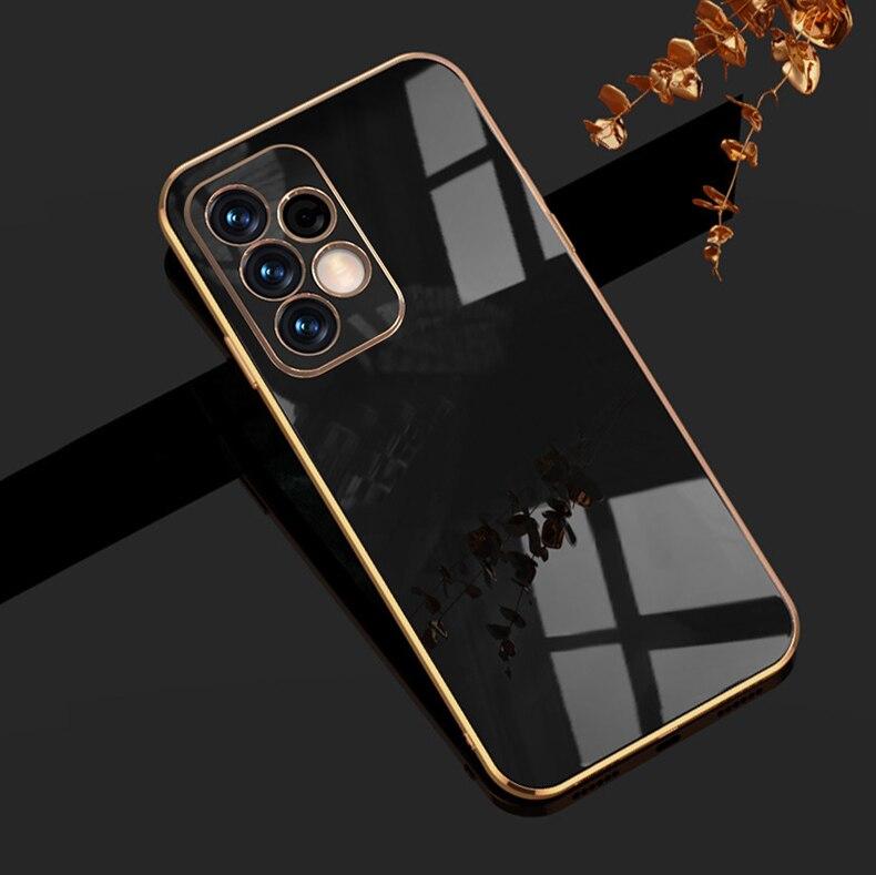 Für Funda Samsung Galaxy A53 A52S A52 A51 A73 A72 A71 A33 A32 A12 A22 A 53 73 52S 52 4G 5G Fall Abdeckung Luxus Überzug Telefon Fall Samsung A71 4G schwarz