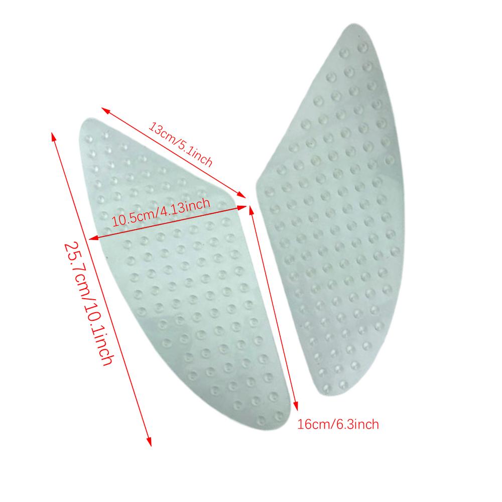 Motorrad Tank Seitenschutz 2 Stück Anti-Rutsch-Schutz Motorrad Seitenpolster Kniegriff Aufkleber Motorrad Aufkleber Selbstklebend für transparent