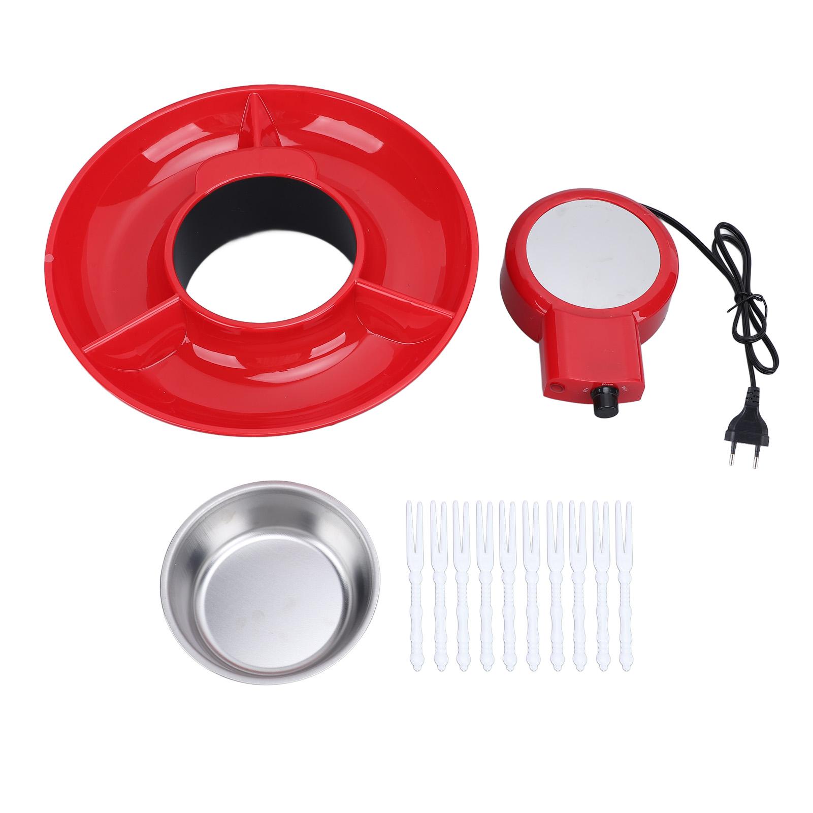 Elektrisches Fondue-Set mit 10 Gabeln 2 Stufen 25W Schokoladenfondue-Topf Schokolade schmelzen Kleiner Topf L(for 6.5-9kg)