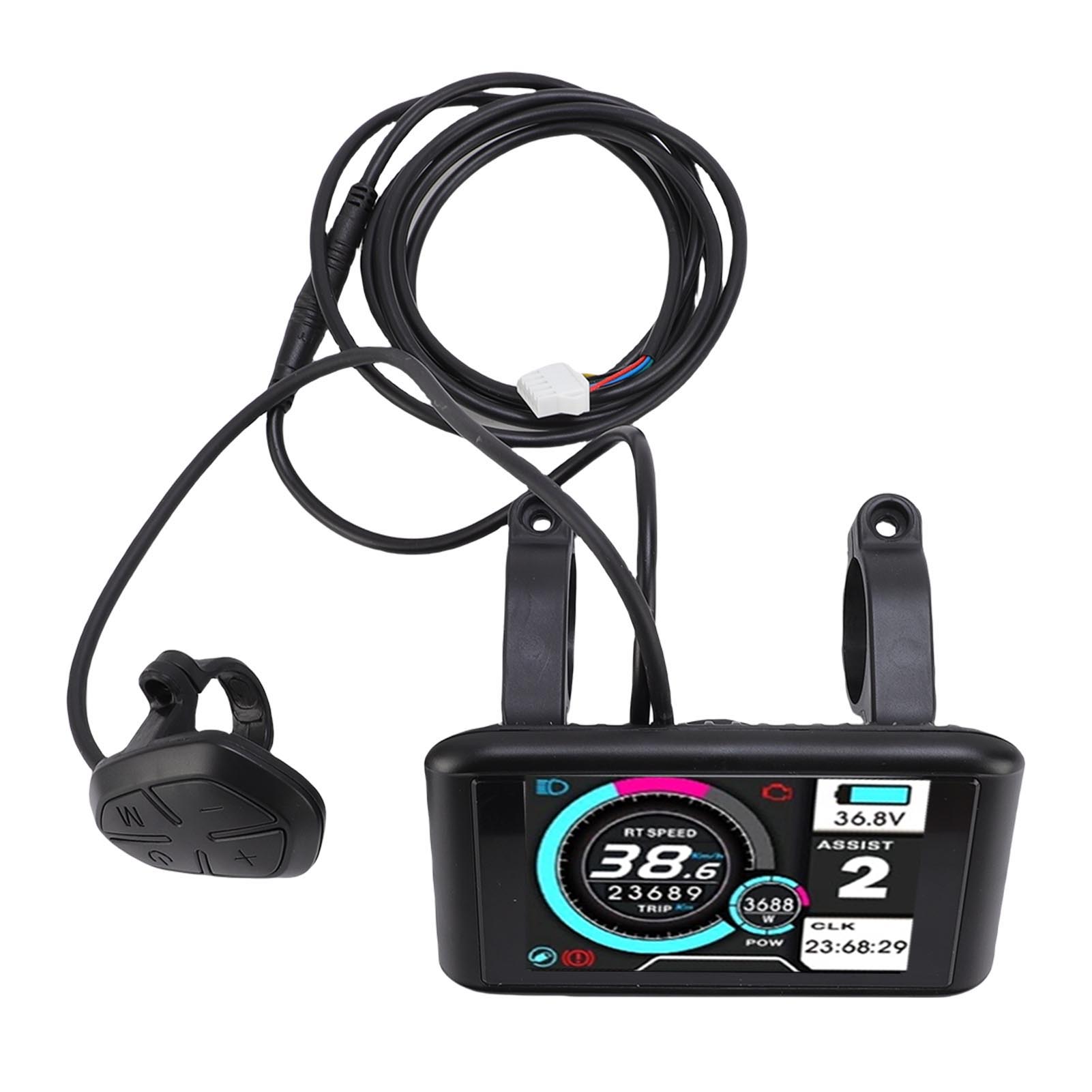 Elektrischer LCD-Anzeigemeter UKC1 Wasserdichtes LCD-Display Bedienfeld mit SM-Kabel für Elektrofahrrad E-Scooter