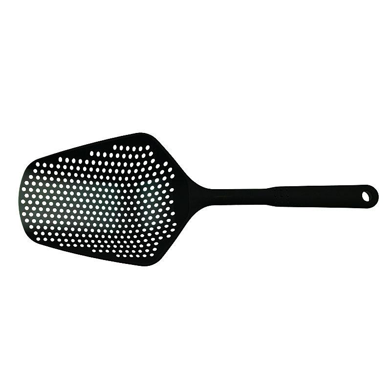 Kreative Kochen Schaufeln Lebensmittel Sieb Scoop Nylon Löffel Abfluss Gadgets Große Sieb Suppe Filter Haushalt Küche Zubehör schwarz
