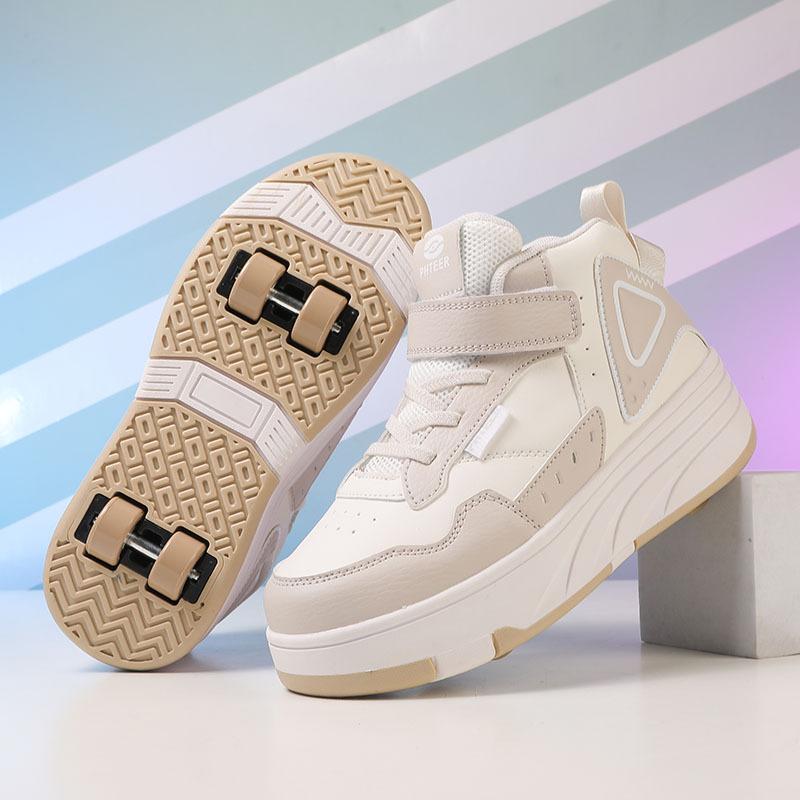 Formwandelnde Kinderschuhe Vierrädrige Ausreißerschuhe Jungen und Mädchen Mehrzweck-Rollschuhe Zweireihige Rollschuhe Erwachsene 38